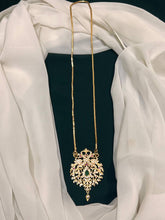 Beautiful Chain With Double Peacock Pendent In Nakshi - NH00206
